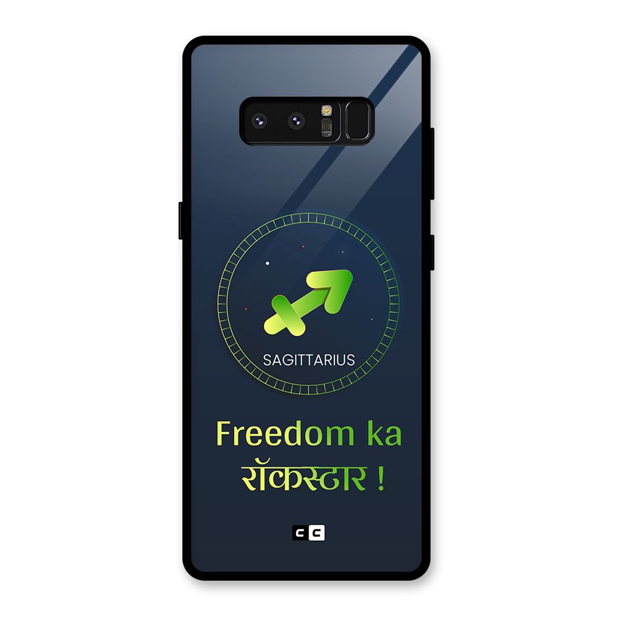 Sagittarius Rockstar Glass Back Case for Galaxy Note 8