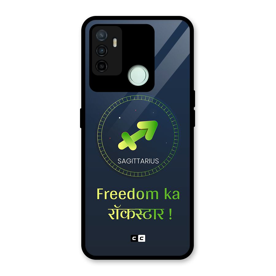 Sagittarius Rockstar Glass Back Case for Oppo A53