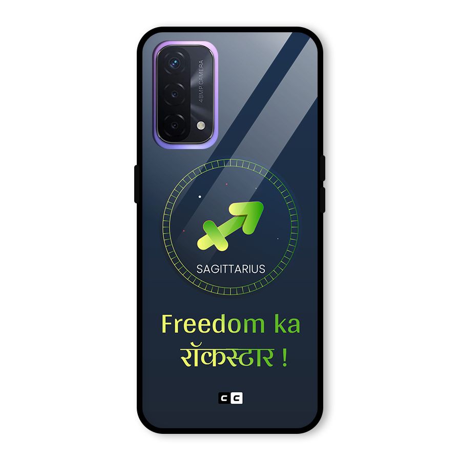 Sagittarius Rockstar Glass Back Case for Oppo A74 5G