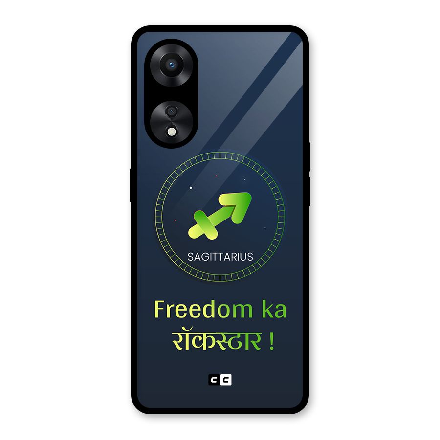 Sagittarius Rockstar Glass Back Case for Oppo A78