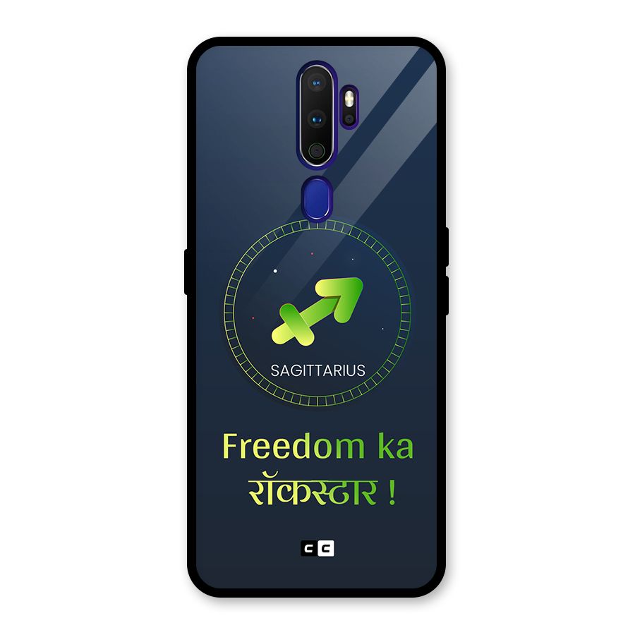 Sagittarius Rockstar Glass Back Case for Oppo A9 (2020)