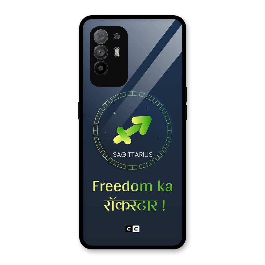 Sagittarius Rockstar Glass Back Case for Oppo F19 Pro Plus 5G