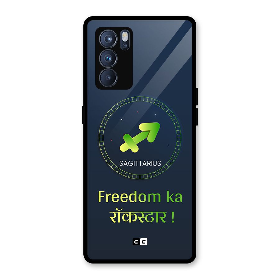 Sagittarius Rockstar Glass Back Case for Oppo Reno6 Pro 5G