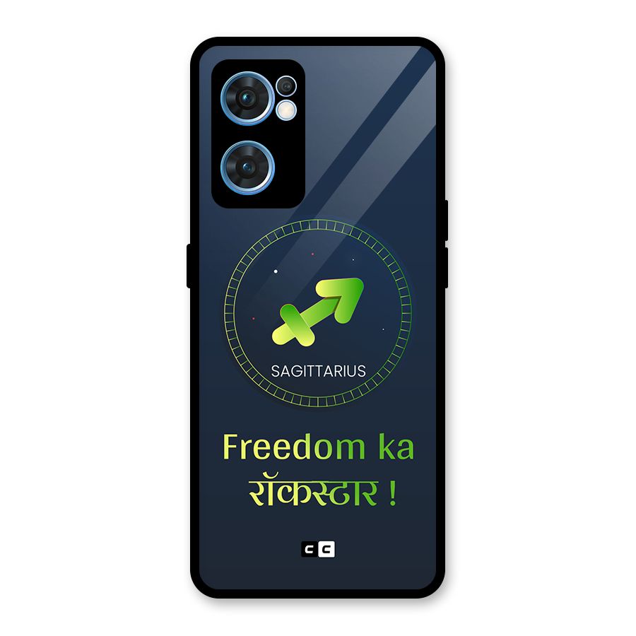 Sagittarius Rockstar Glass Back Case for Oppo Reno7 5G