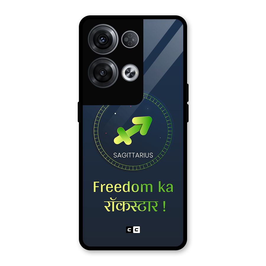 Sagittarius Rockstar Glass Back Case for Oppo Reno8 Pro 5G