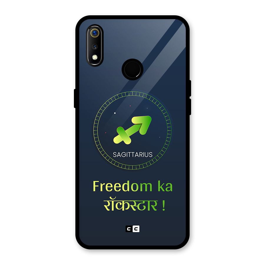 Sagittarius Rockstar Glass Back Case for Realme 3i