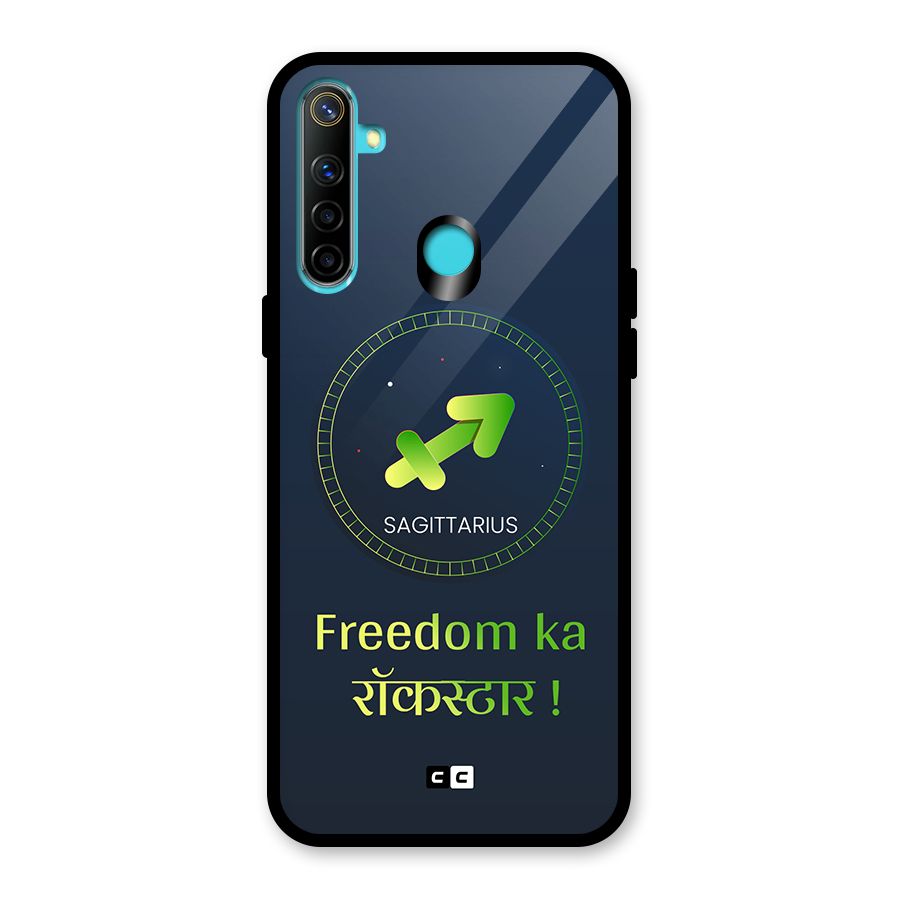 Sagittarius Rockstar Glass Back Case for Realme 5