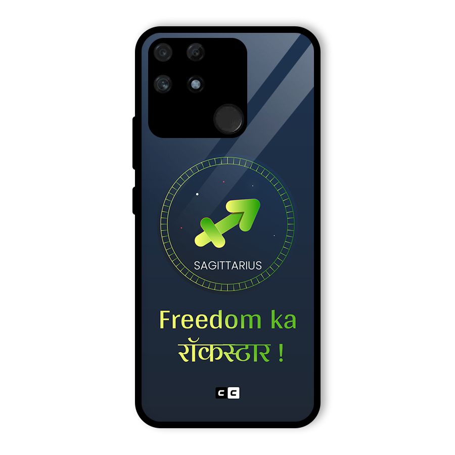 Sagittarius Rockstar Glass Back Case for Realme Narzo 50A