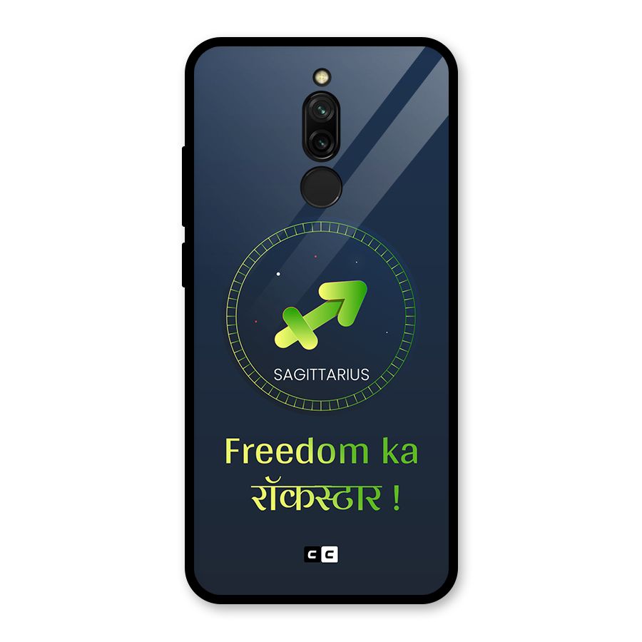 Sagittarius Rockstar Glass Back Case for Redmi 8