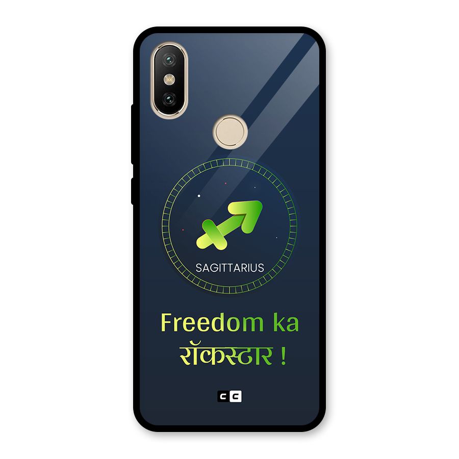 Sagittarius Rockstar Glass Back Case for Redmi A2