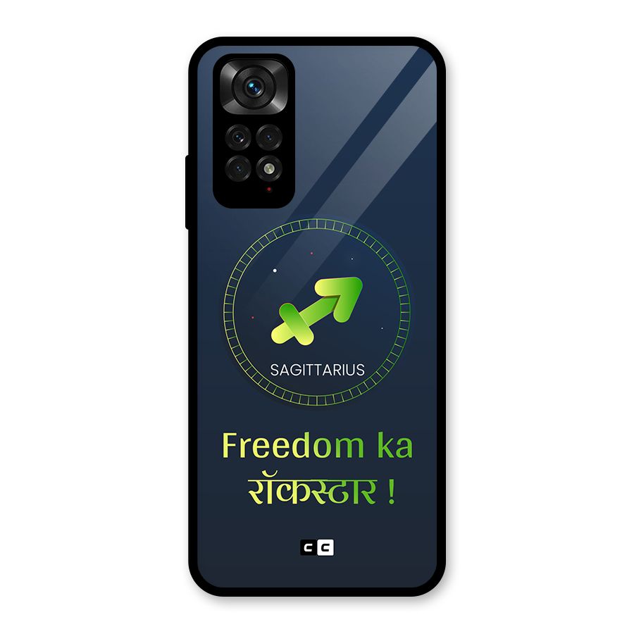 Sagittarius Rockstar Glass Back Case for Redmi Note 11