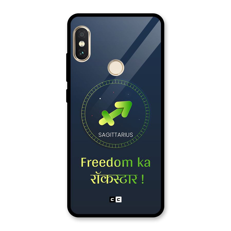 Sagittarius Rockstar Glass Back Case for Redmi Note 5 Pro
