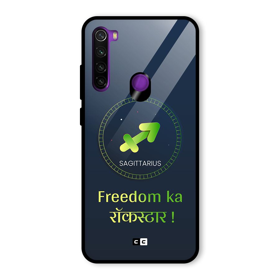 Sagittarius Rockstar Glass Back Case for Redmi Note 8
