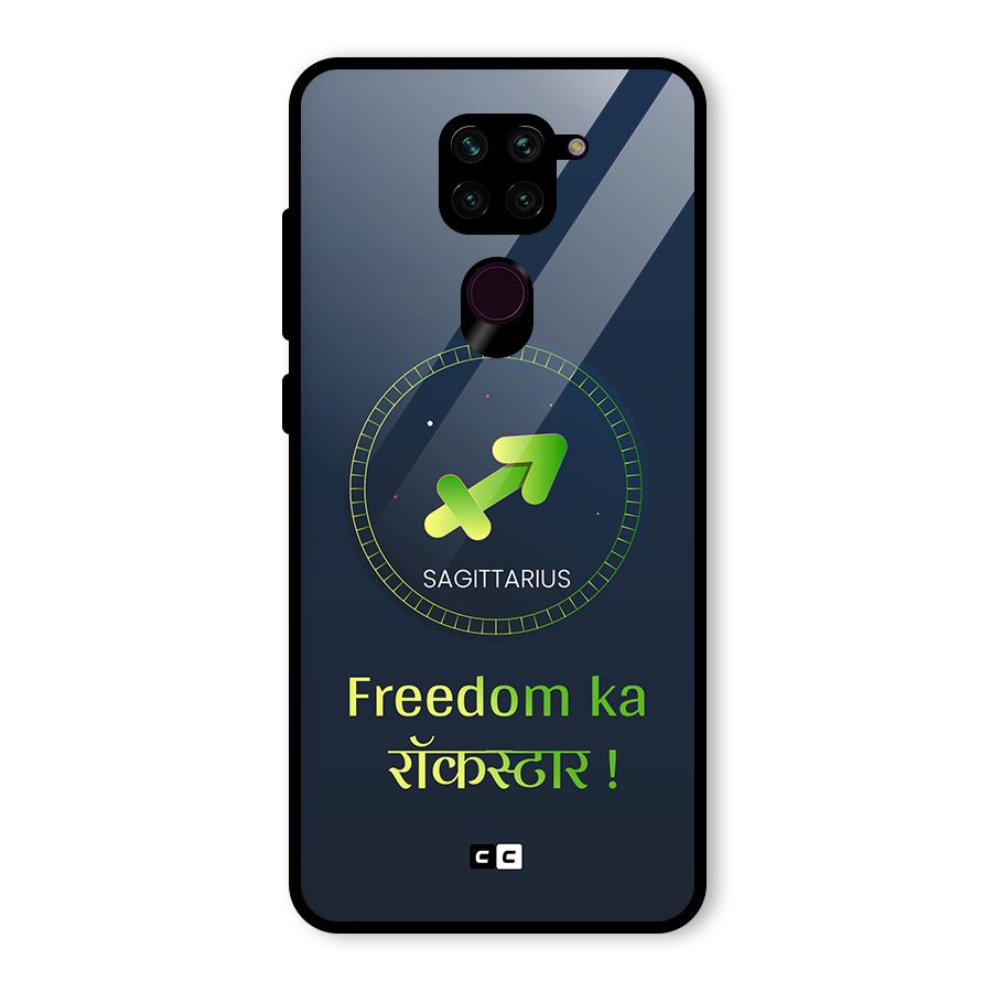 Sagittarius Rockstar Glass Back Case for Redmi Note 9