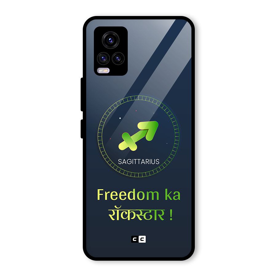 Sagittarius Rockstar Glass Back Case for Vivo V20 2021