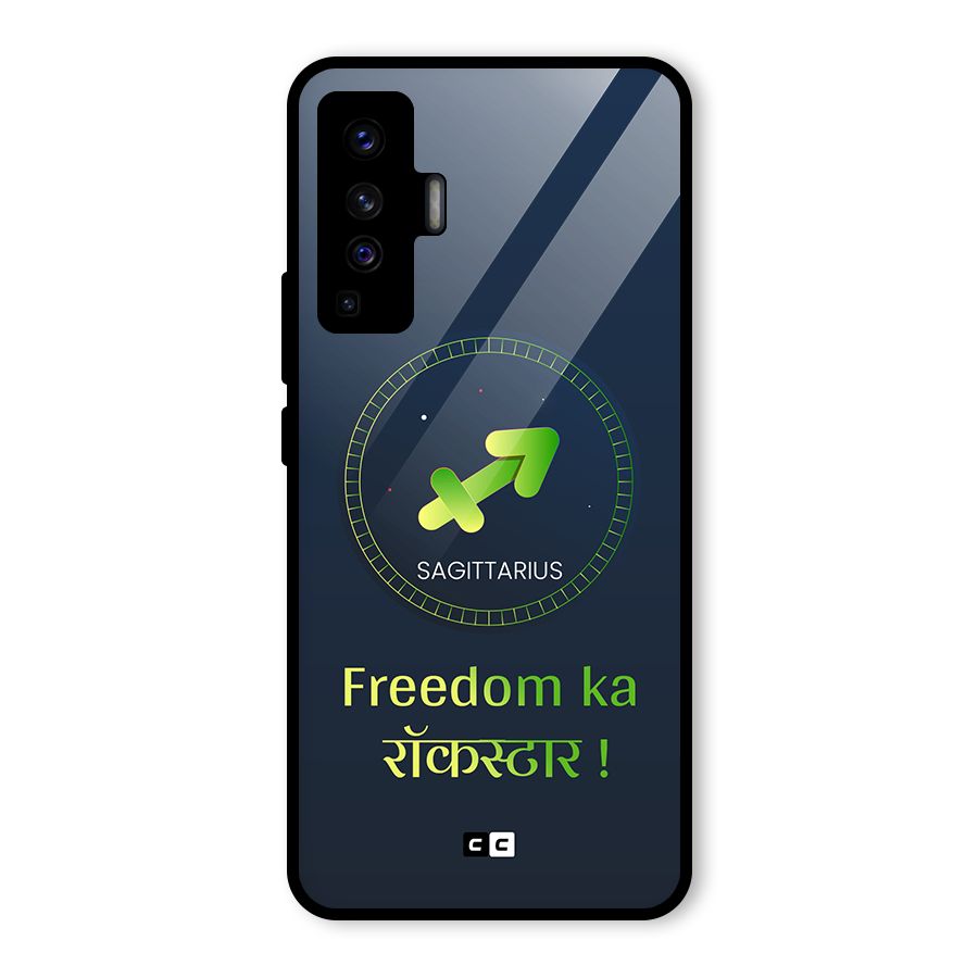 Sagittarius Rockstar Glass Back Case for Vivo X50