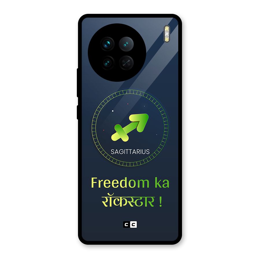Sagittarius Rockstar Glass Back Case for Vivo X90