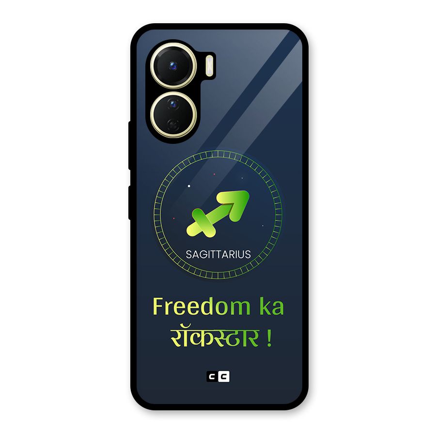 Sagittarius Rockstar Glass Back Case for Vivo Y16
