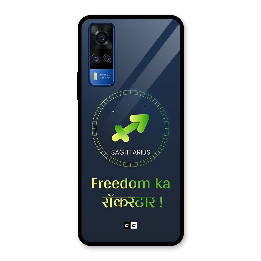 Sagittarius Rockstar Glass Back Case for Vivo Y31