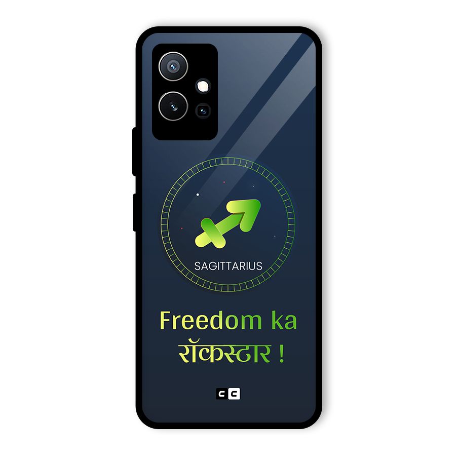 Sagittarius Rockstar Glass Back Case for Vivo Y75 5G