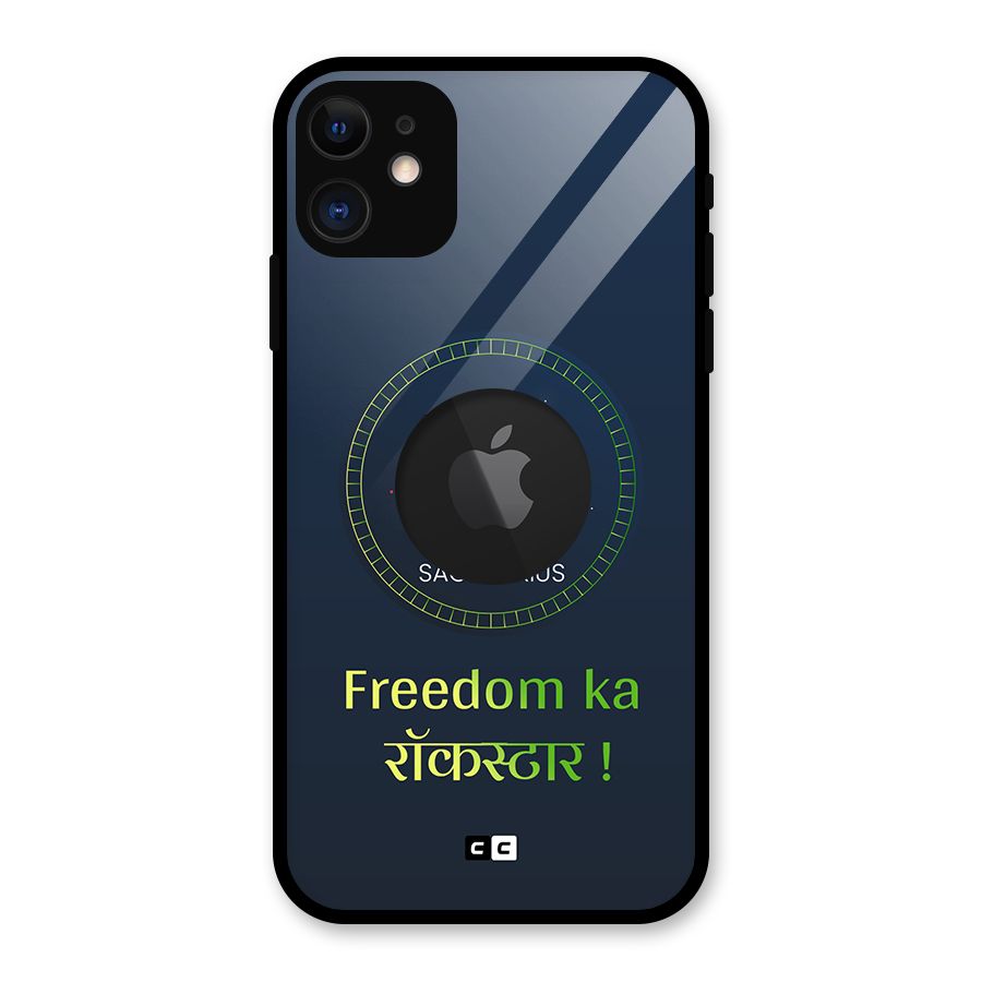 Sagittarius Rockstar Glass Back Case for iPhone 11 Logo Cut