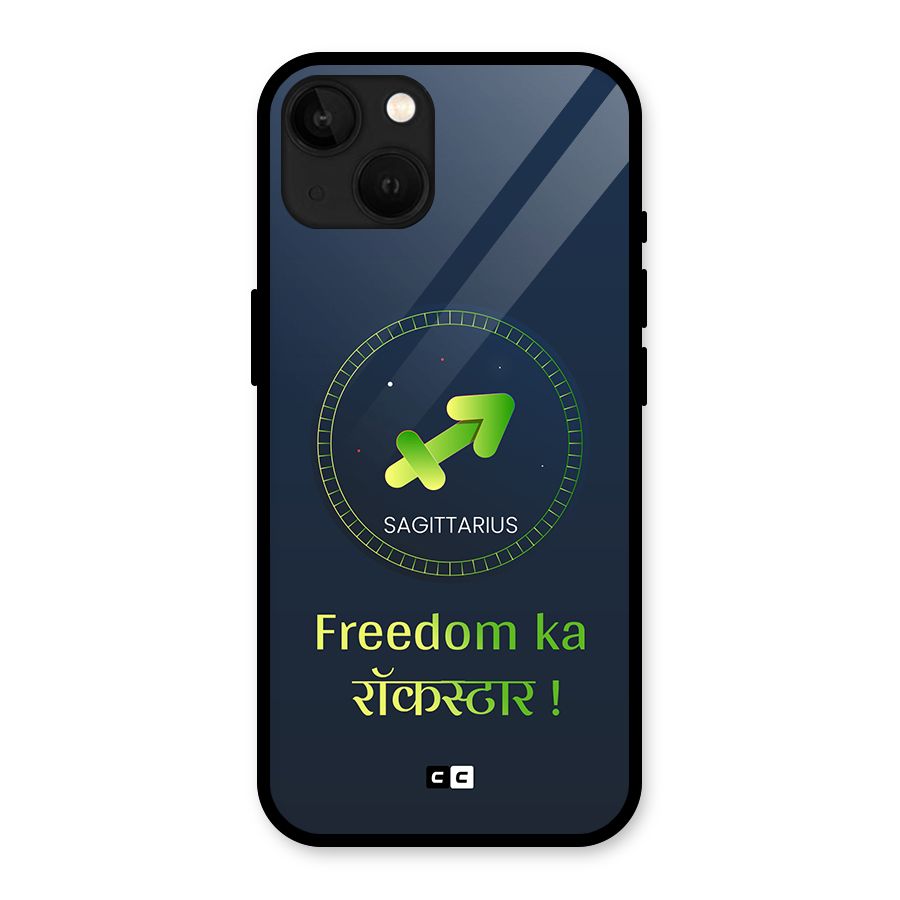 Sagittarius Rockstar Glass Back Case for iPhone 13