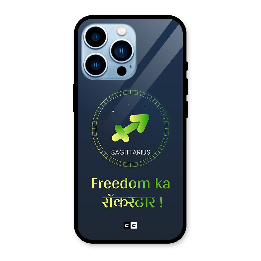 Sagittarius Rockstar Glass Back Case for iPhone 13 Pro