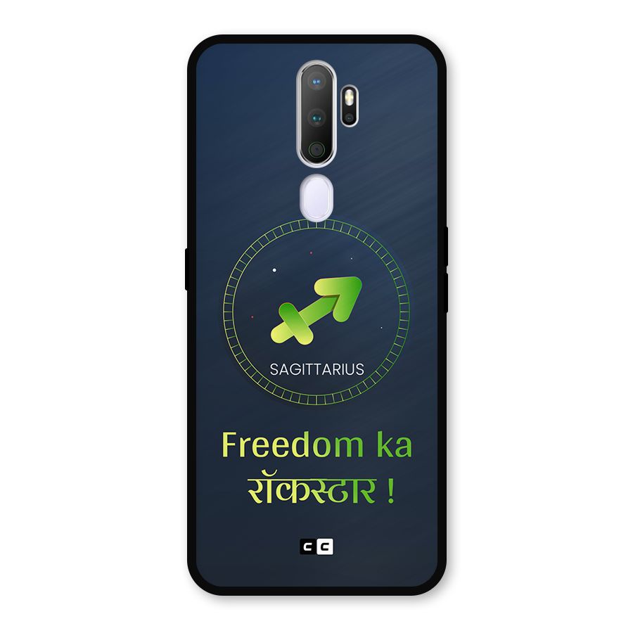 Sagittarius Rockstar Metal Back Case for Oppo A9 (2020)