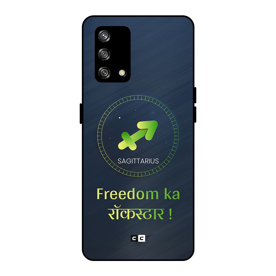 Sagittarius Rockstar Metal Back Case for Oppo F19