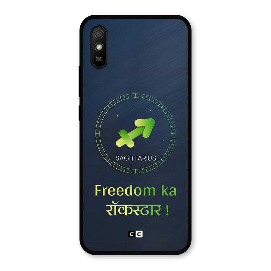 Sagittarius Rockstar Metal Back Case for Redmi 9a
