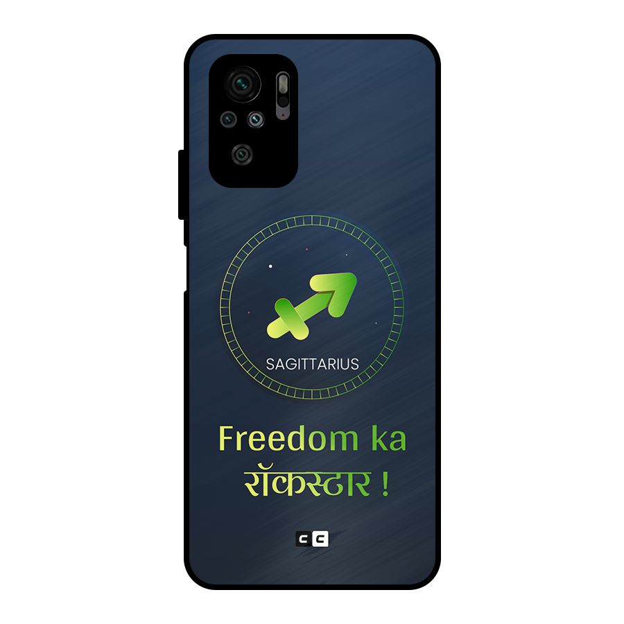Sagittarius Rockstar Metal Back Case for Redmi Note 10