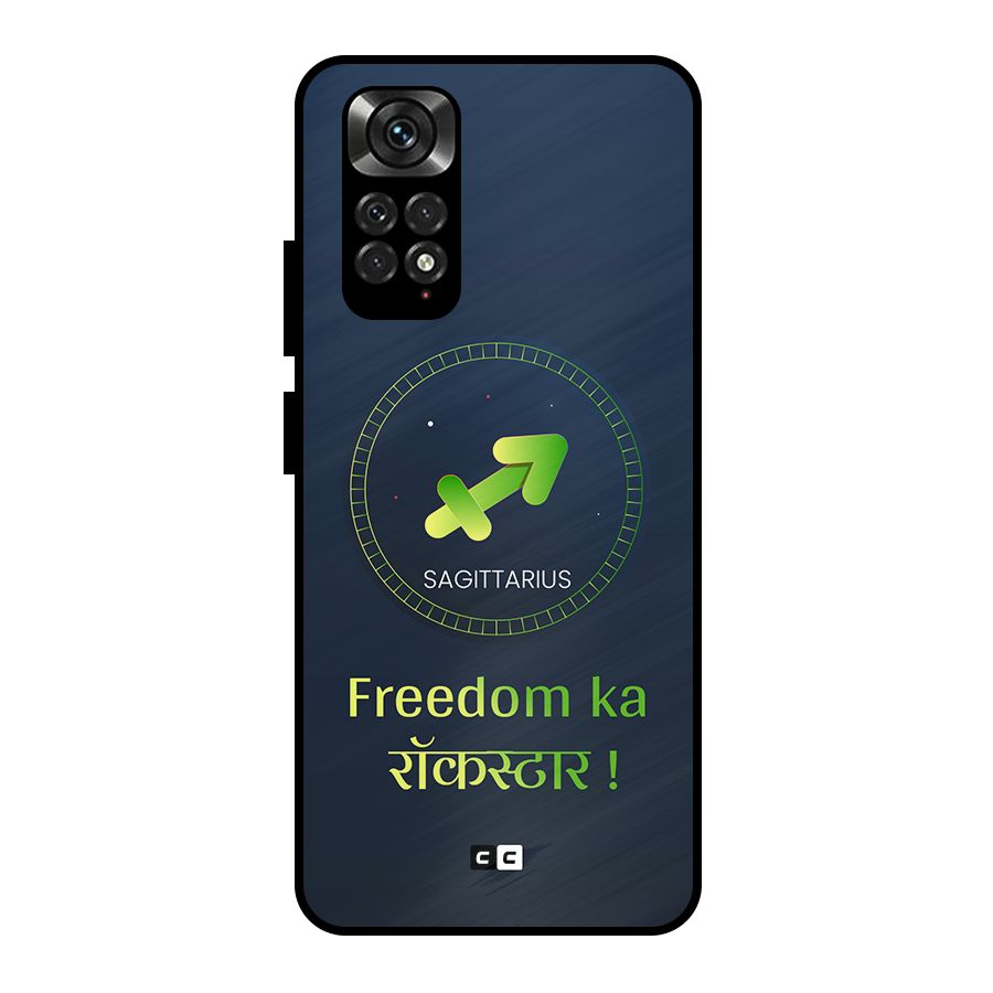 Sagittarius Rockstar Metal Back Case for Redmi Note 11 Pro