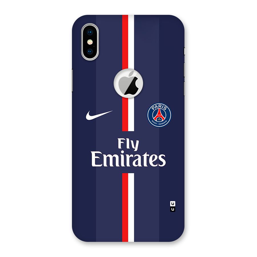 Saint Paris Jersey Back Case for iPhone X Logo Cut