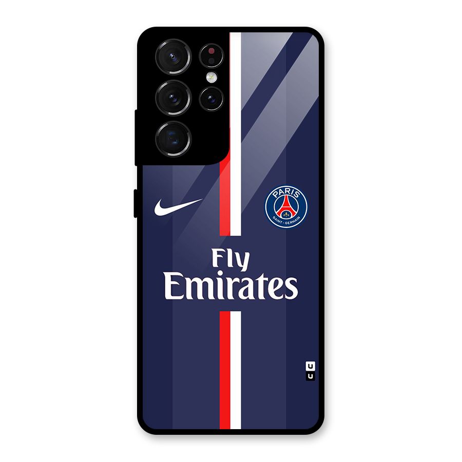 Saint Paris Jersey Glass Back Case for Galaxy S21 Ultra 5G