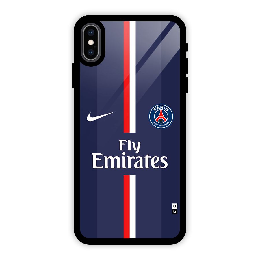 Saint Paris Jersey Glass Back Case for iPhone XS Max
