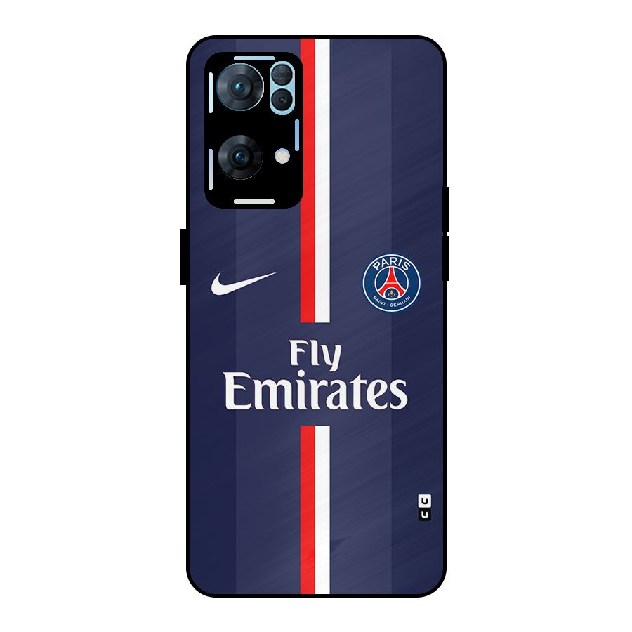 Saint Paris Jersey Metal Back Case for Oppo Reno7 Pro 5G