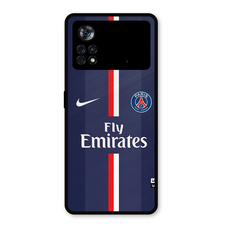 Saint Paris Jersey Metal Back Case for Poco X4 Pro 5G