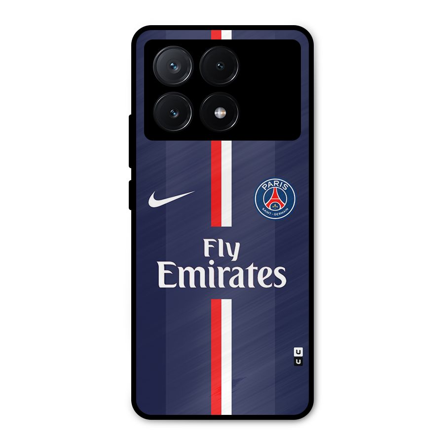 Saint Paris Jersey Metal Back Case for Poco X6 Pro