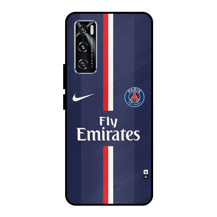Saint Paris Jersey Metal Back Case for Vivo V20 SE