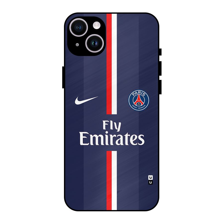 Saint Paris Jersey Metal Back Case for iPhone 14 Plus
