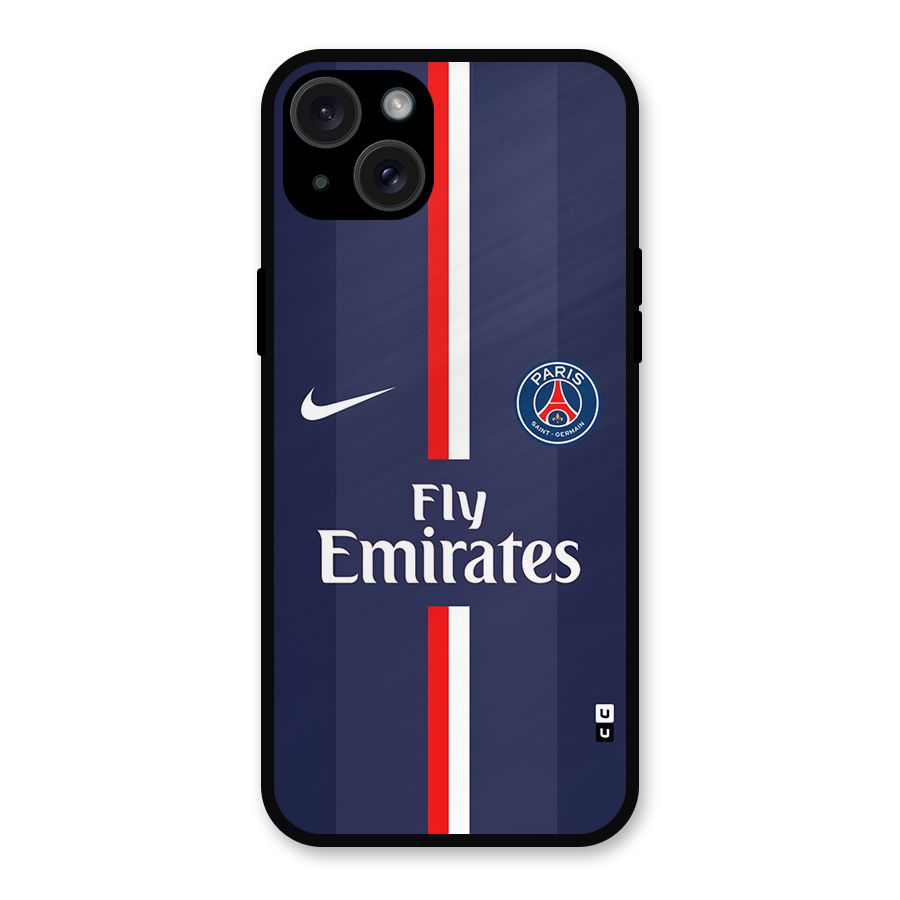 Saint Paris Jersey Metal Back Case for iPhone 15 Plus