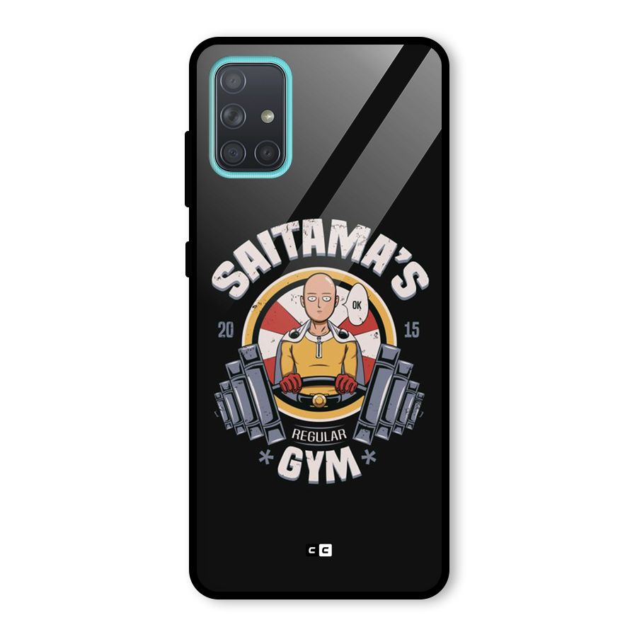 Saitama Gym Glass Back Case for Galaxy A71