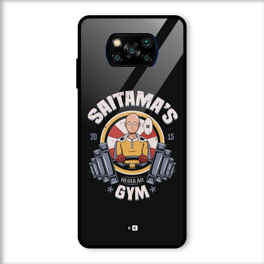 Saitama Gym Glass Back Case for Poco X3