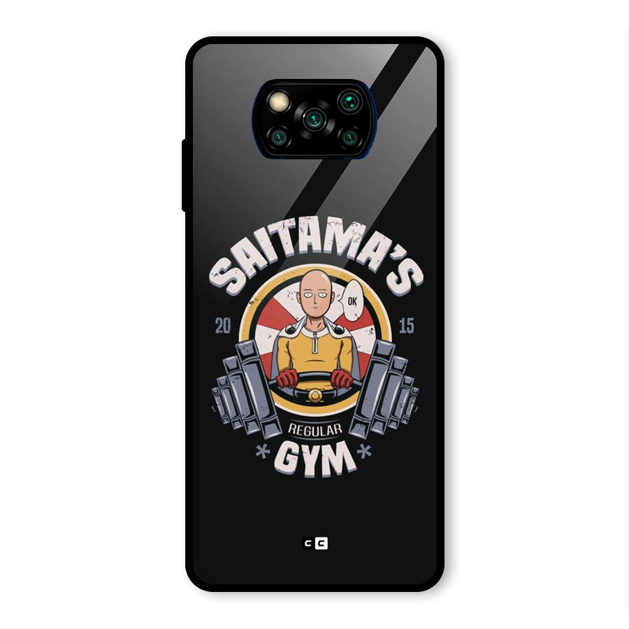 Saitama Gym Glass Back Case for Poco X3 Pro