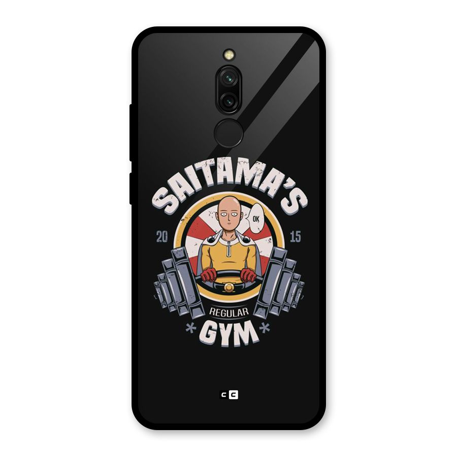 Saitama Gym Glass Back Case for Redmi 8