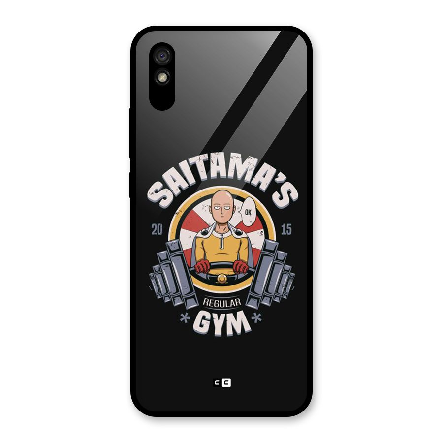 Saitama Gym Glass Back Case for Redmi 9A