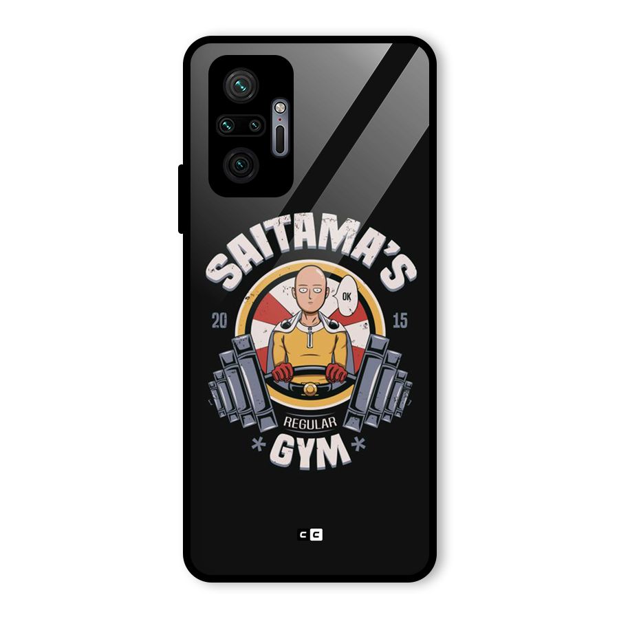 Saitama Gym Glass Back Case for Redmi Note 10 Pro
