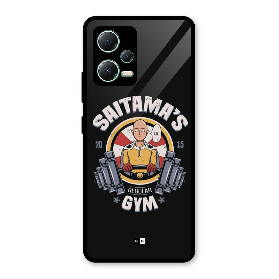 Saitama Gym Glass Back Case for Redmi Note 12 5G