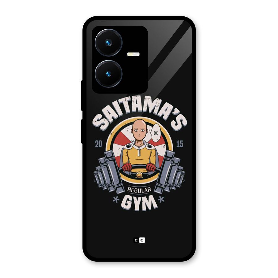Saitama Gym Glass Back Case for Vivo Y22s