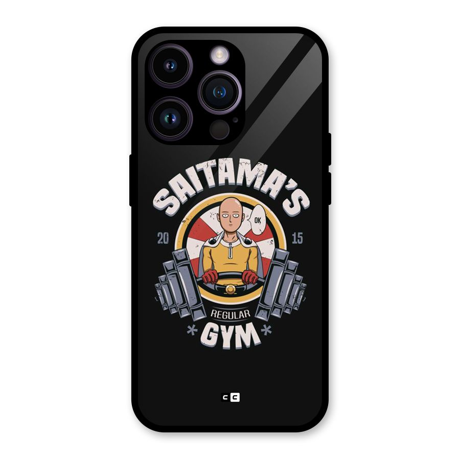 Saitama Gym Glass Back Case for iPhone 14 Pro